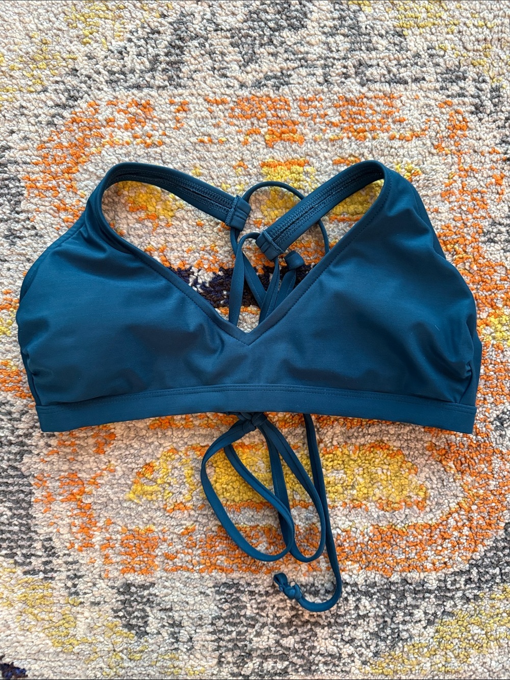 all in motion Teal Blue Strappy Bikini Top